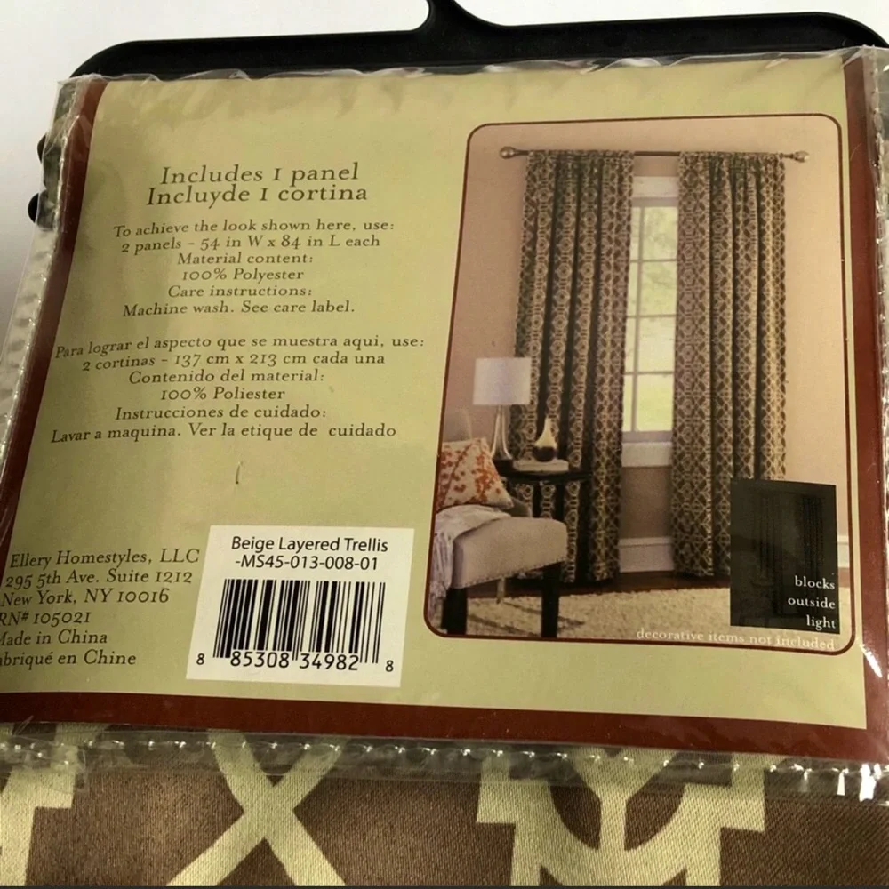 NEW Window Curtain Room Darkening, 84”, 1 Panel